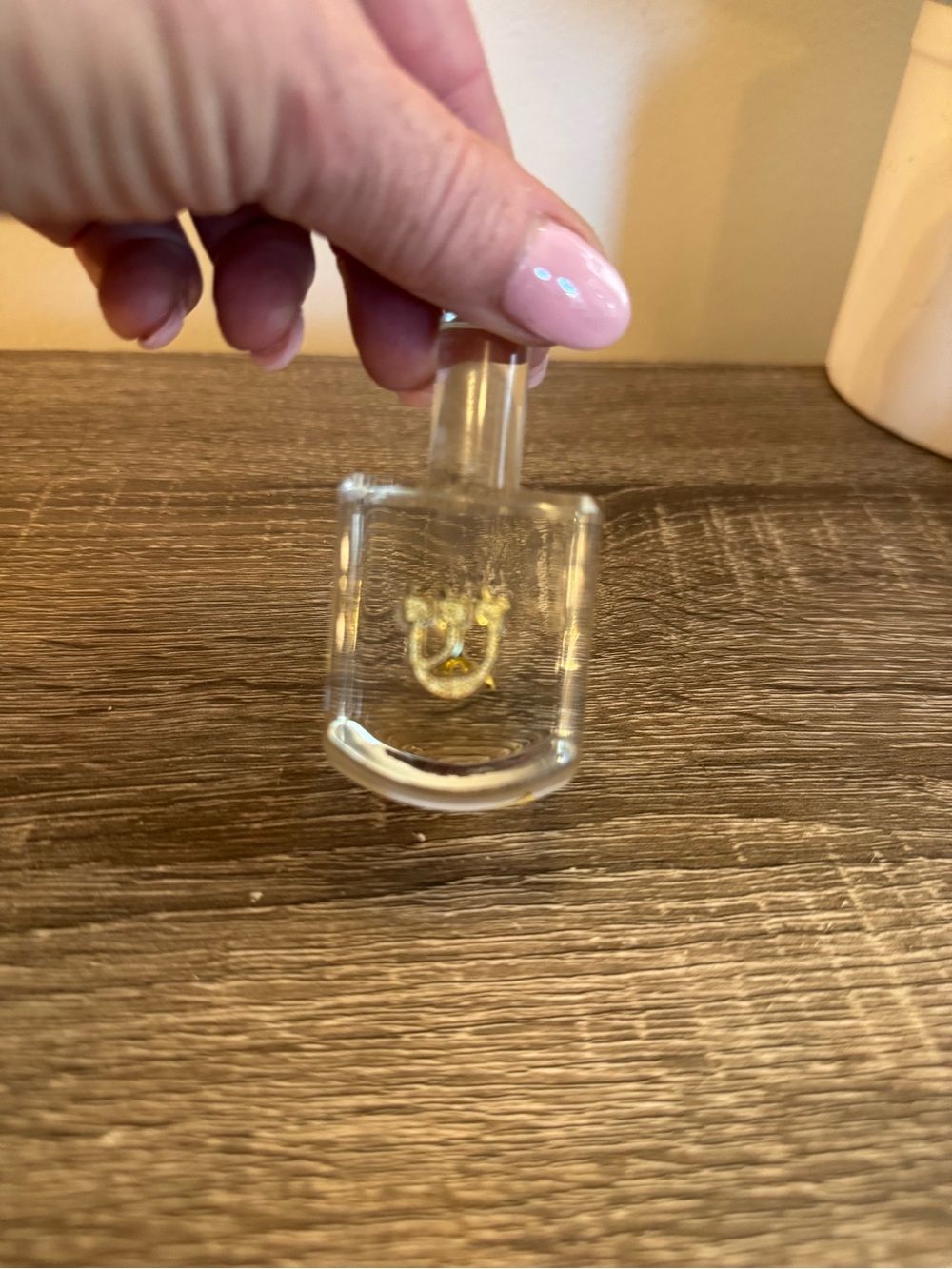 Crystal Dreidel with gold design